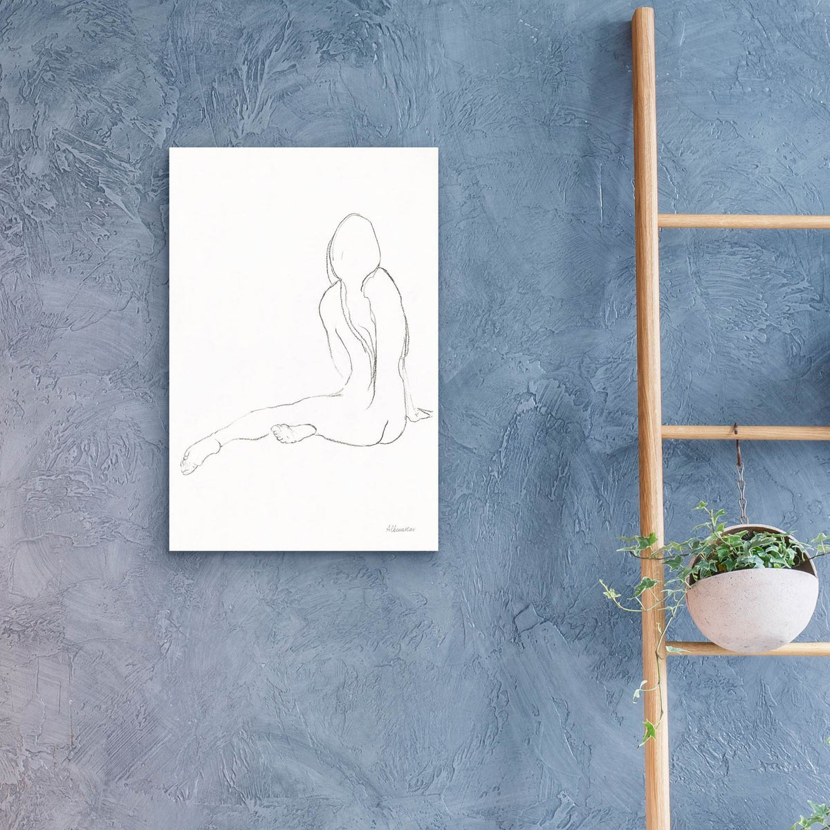 Lounging Nudes 3 by Albena Hristova - 16x24 acrylic wall art in a room