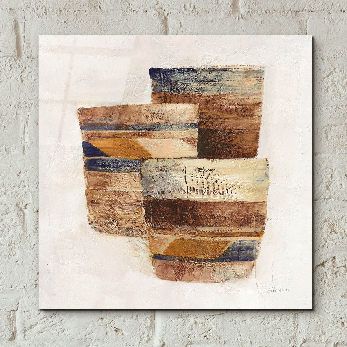 Desert Still Life 2 Navy by Albena Hristova - 12x12 acrylic wall art in a room
