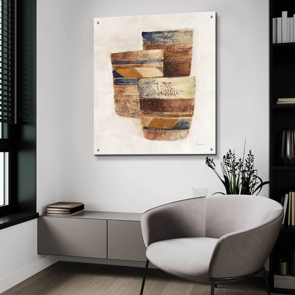 Desert Still Life 2 Navy by Albena Hristova - 36x36 acrylic wall art in a room