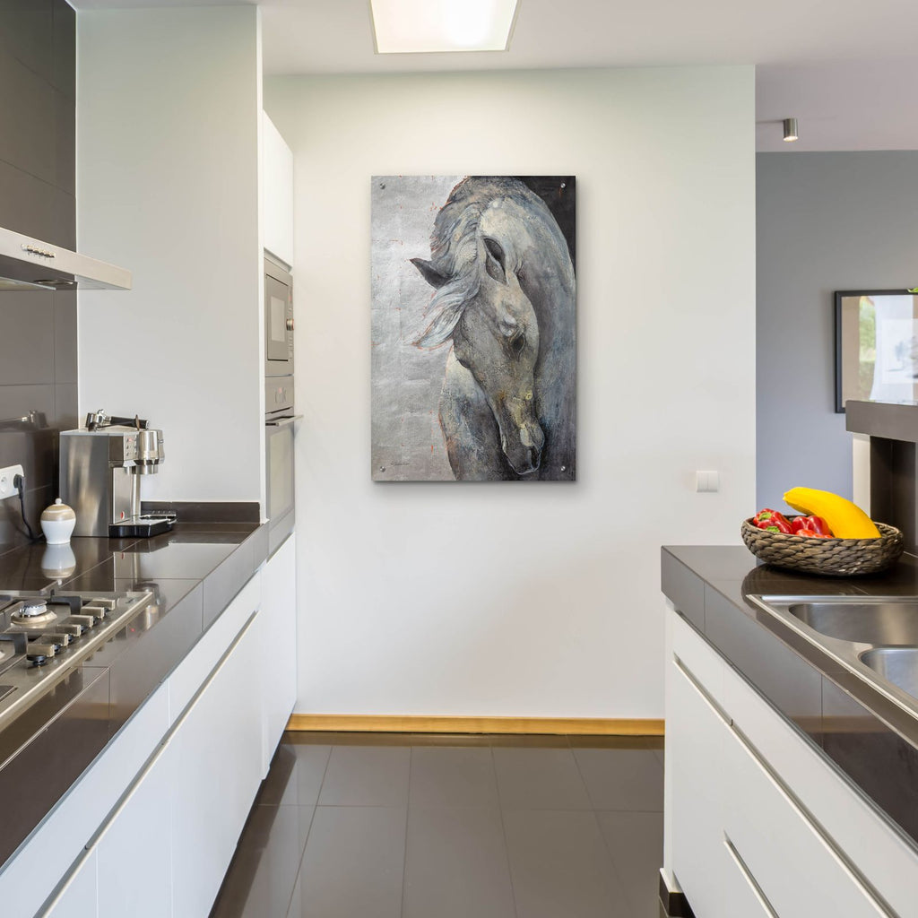 Shy Grey No Tear by Albena Hristova - 24x36 acrylic wall art in a room