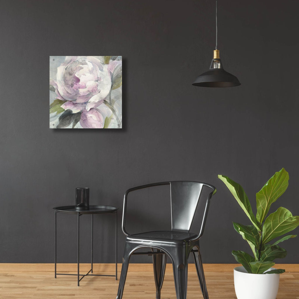Twilight Peony by Albena Hristova - 24x24 acrylic wall art in a room