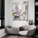 Twilight Peony by Albena Hristova - 36x36 acrylic wall art in a room