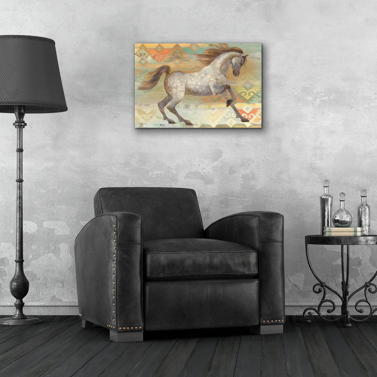 Grand Entrance Southwest Boho by Albena Hristova - 24x16 acrylic wall art in a room