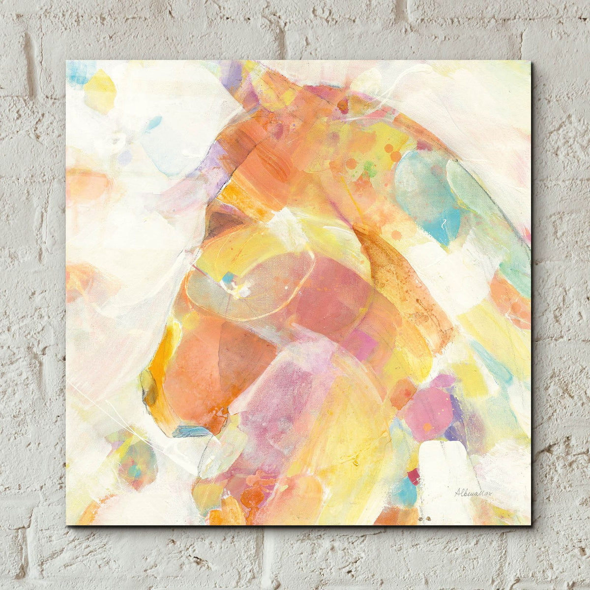 Kaleidoscope Horse 2 by Albena Hristova - 12x12 acrylic wall art in a room