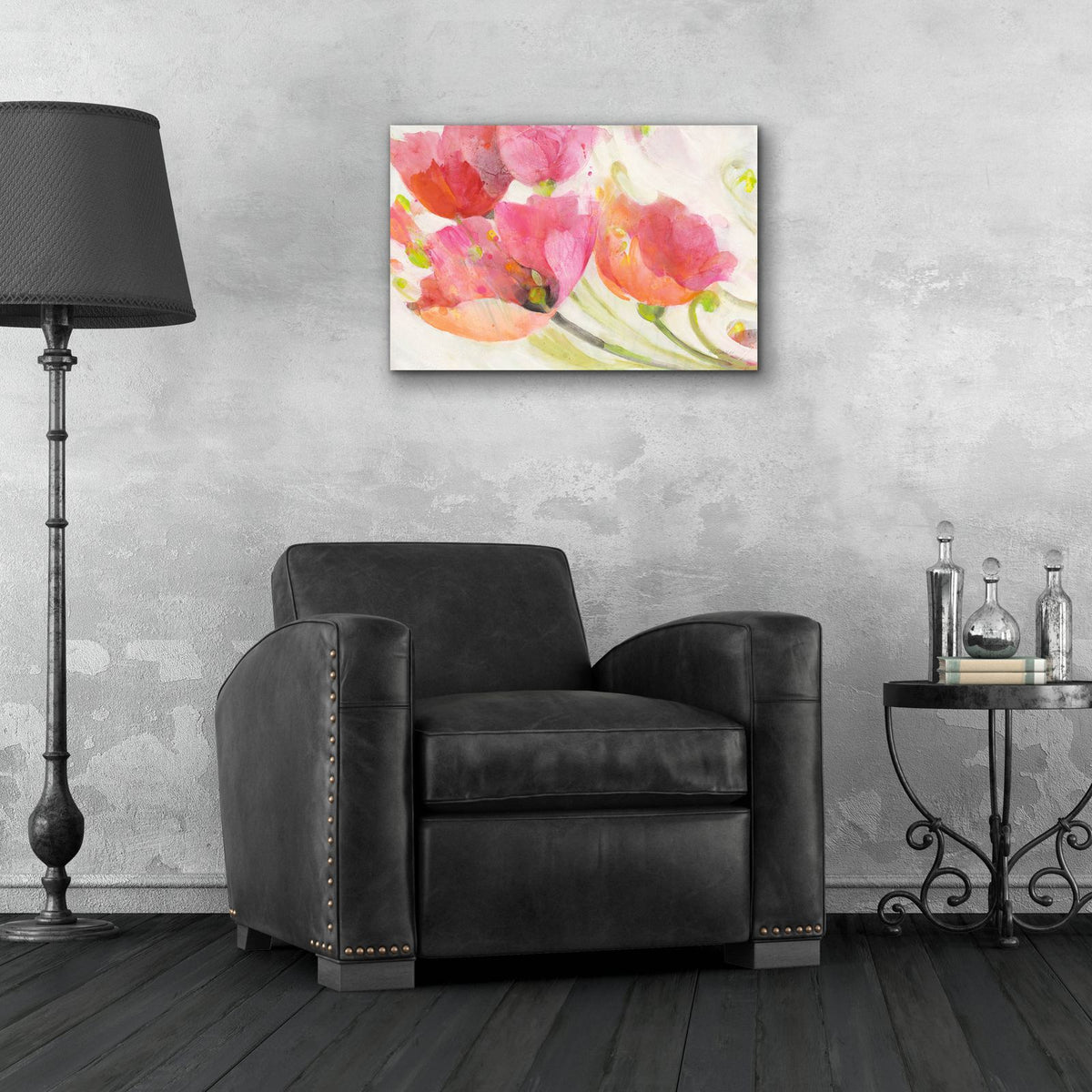Poppies In The Breeze by Albena Hristova - 24x16 acrylic wall art in a room