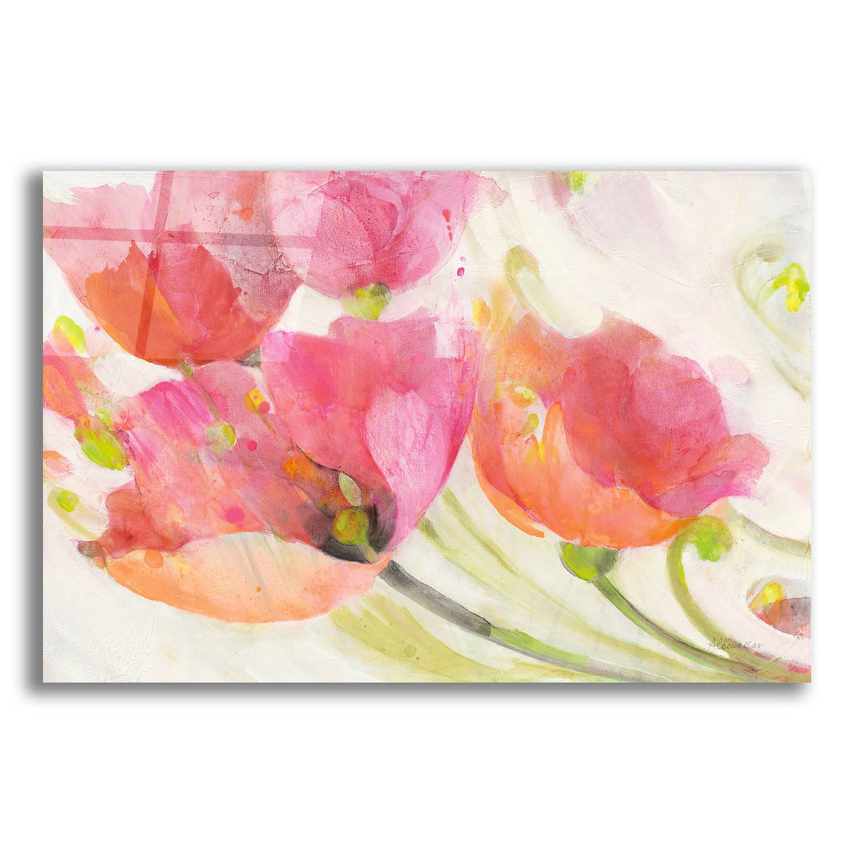Poppies In The Breeze by Albena Hristova acrylic glass wall art