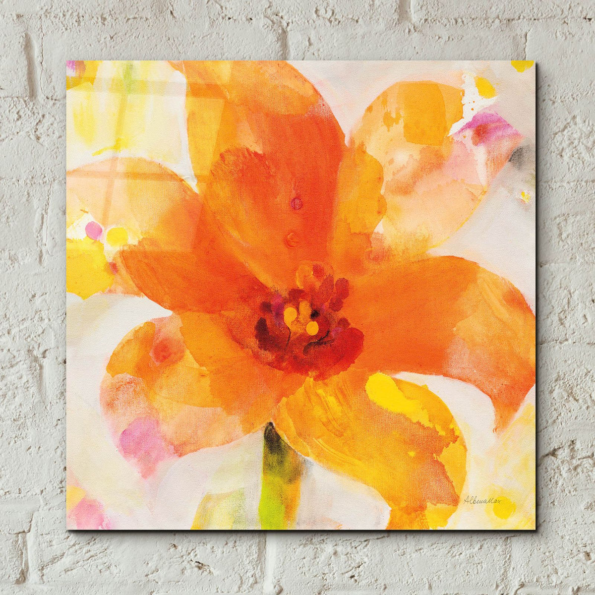 Bright Tulips 2 by Albena Hristova - 12x12 acrylic wall art in a room