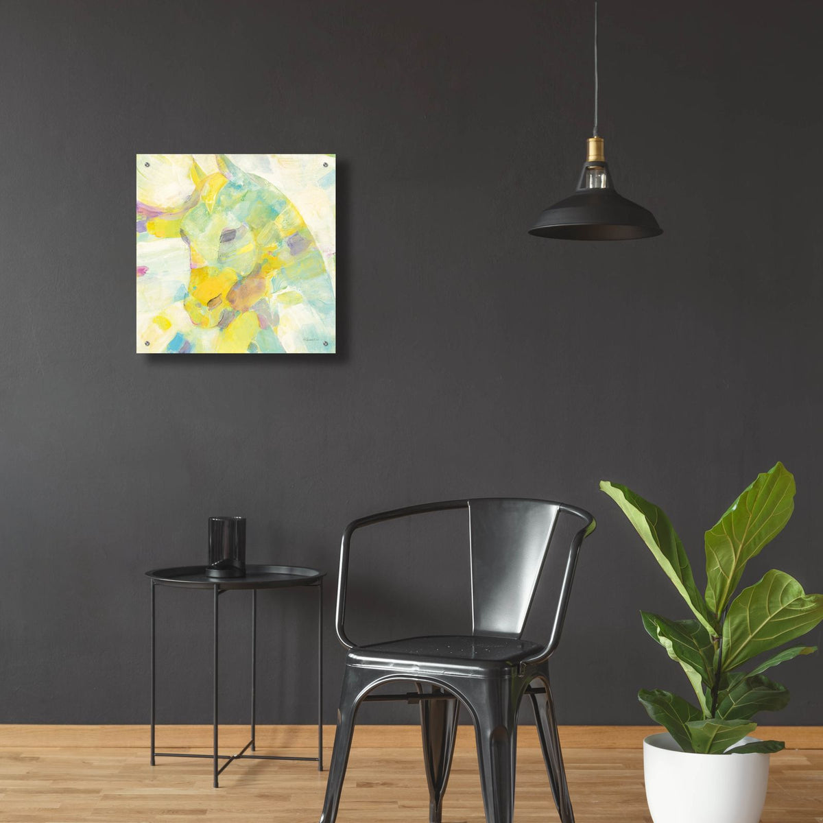 Kaleidoscope Horse 3 by Albena Hristova - 24x24 acrylic wall art in a room