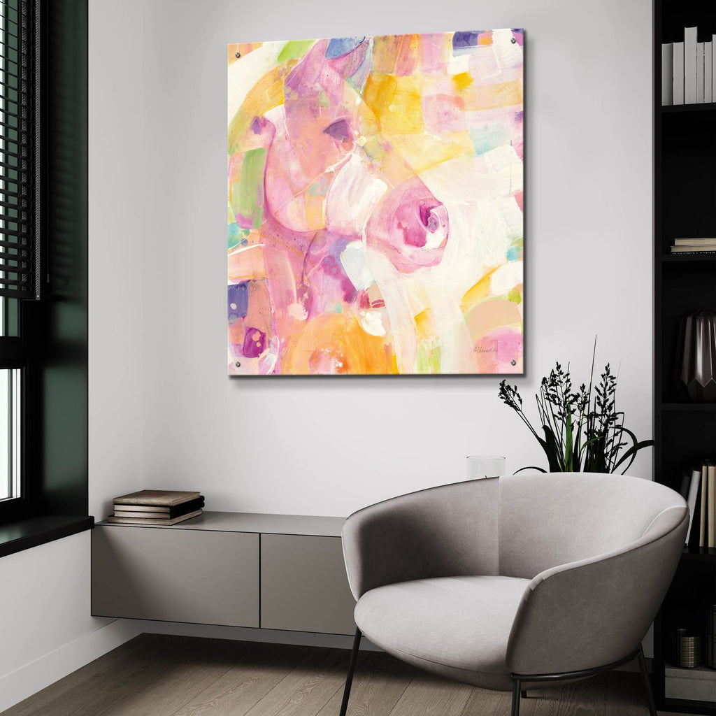 Kaleidoscope Horse 1 by Albena Hristova - 36x36 acrylic wall art in a room