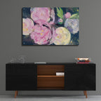 Evening Peonies 1 by Albena Hristova - 36x24 acrylic wall art in a room