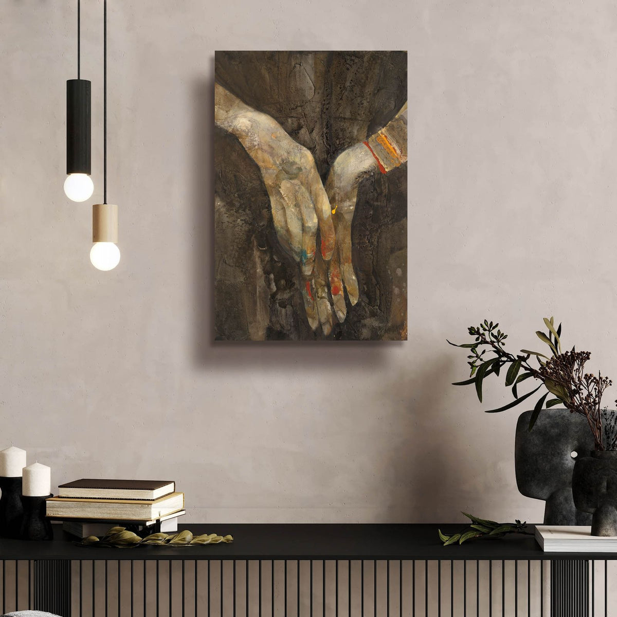 Hands Of Time 2 by Albena Hristova - 16x24 acrylic wall art in a room