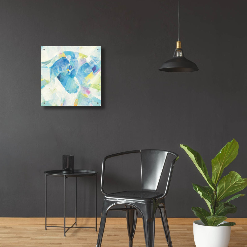 Kaleidoscope Horse 4 by Albena Hristova - 24x24 acrylic wall art in a room