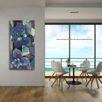 Violet Row 1 by Albena Hristova - 24x48 acrylic wall art in a room