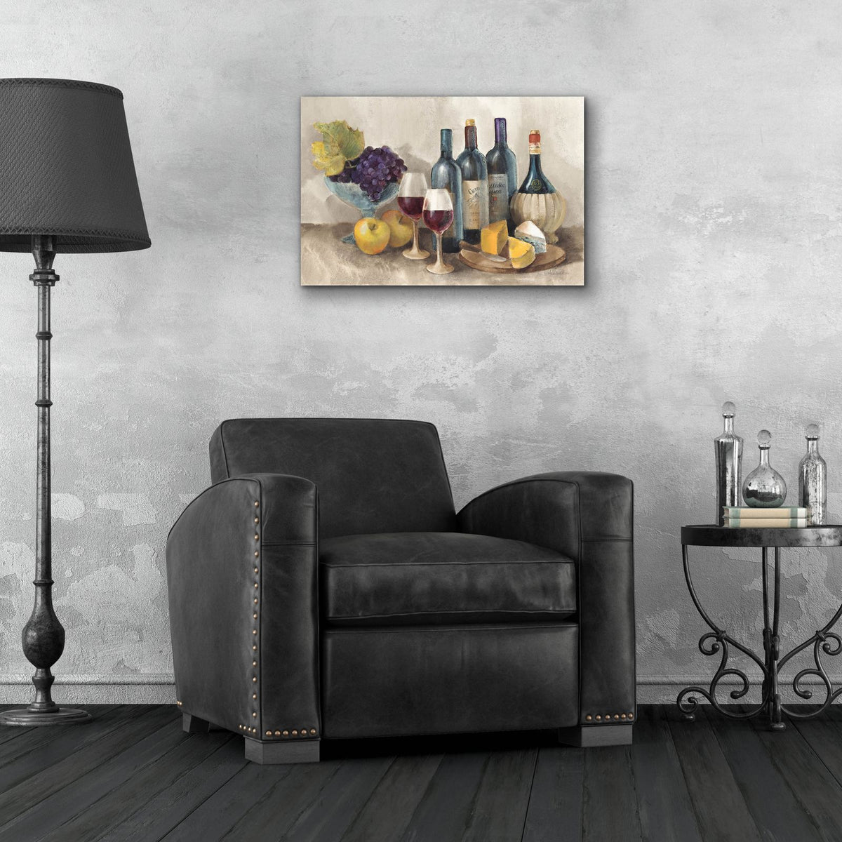 Wine And Fruit I V2 Light by Albena Hristova - 24x16 acrylic wall art in a room