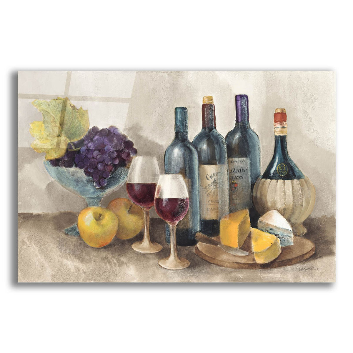 Wine And Fruit I V2 Light by Albena Hristova acrylic glass wall art