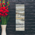 Spring Stream Gold by Albena Hristova - 12x36 acrylic wall art in a room