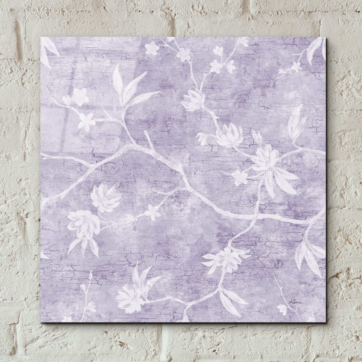 Vines On Lavender by Albena Hristova - 12x12 acrylic wall art in a room