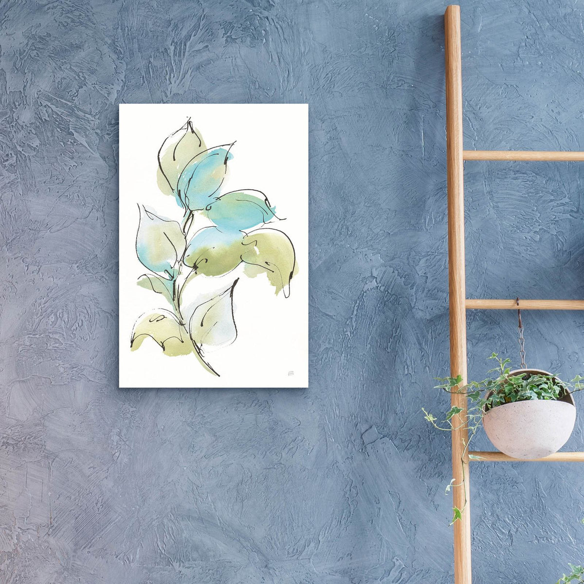 Textured Leaves 1 by Chris Paschke - 16x24 acrylic wall art in a room