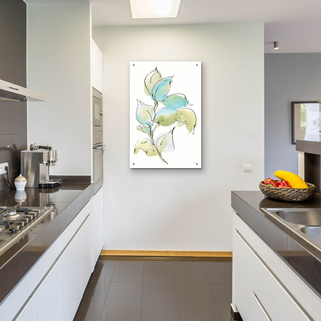 Textured Leaves 1 by Chris Paschke - 24x36 acrylic wall art in a room