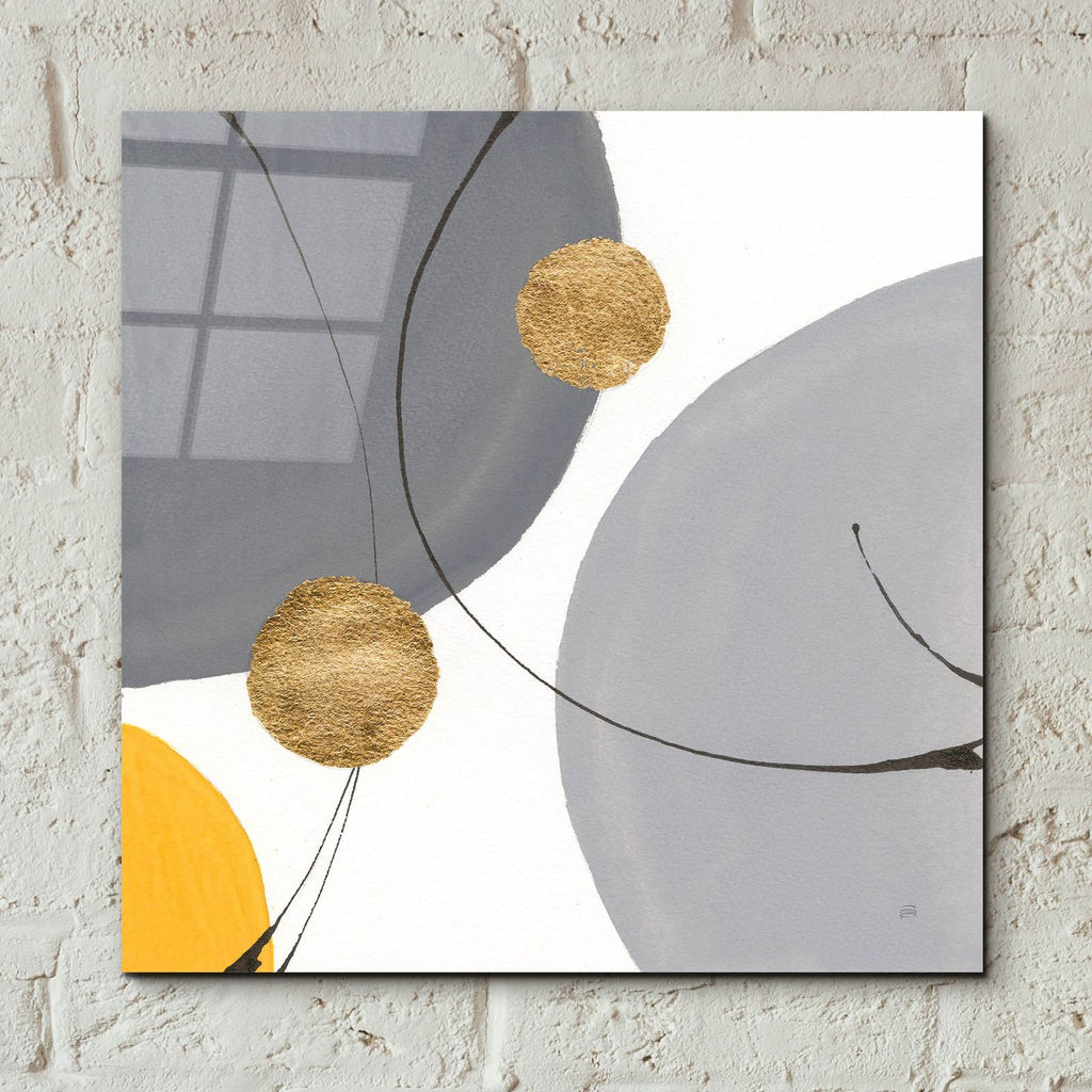Golden Orbs 3 by Chris Paschke - 12x12 acrylic wall art in a room