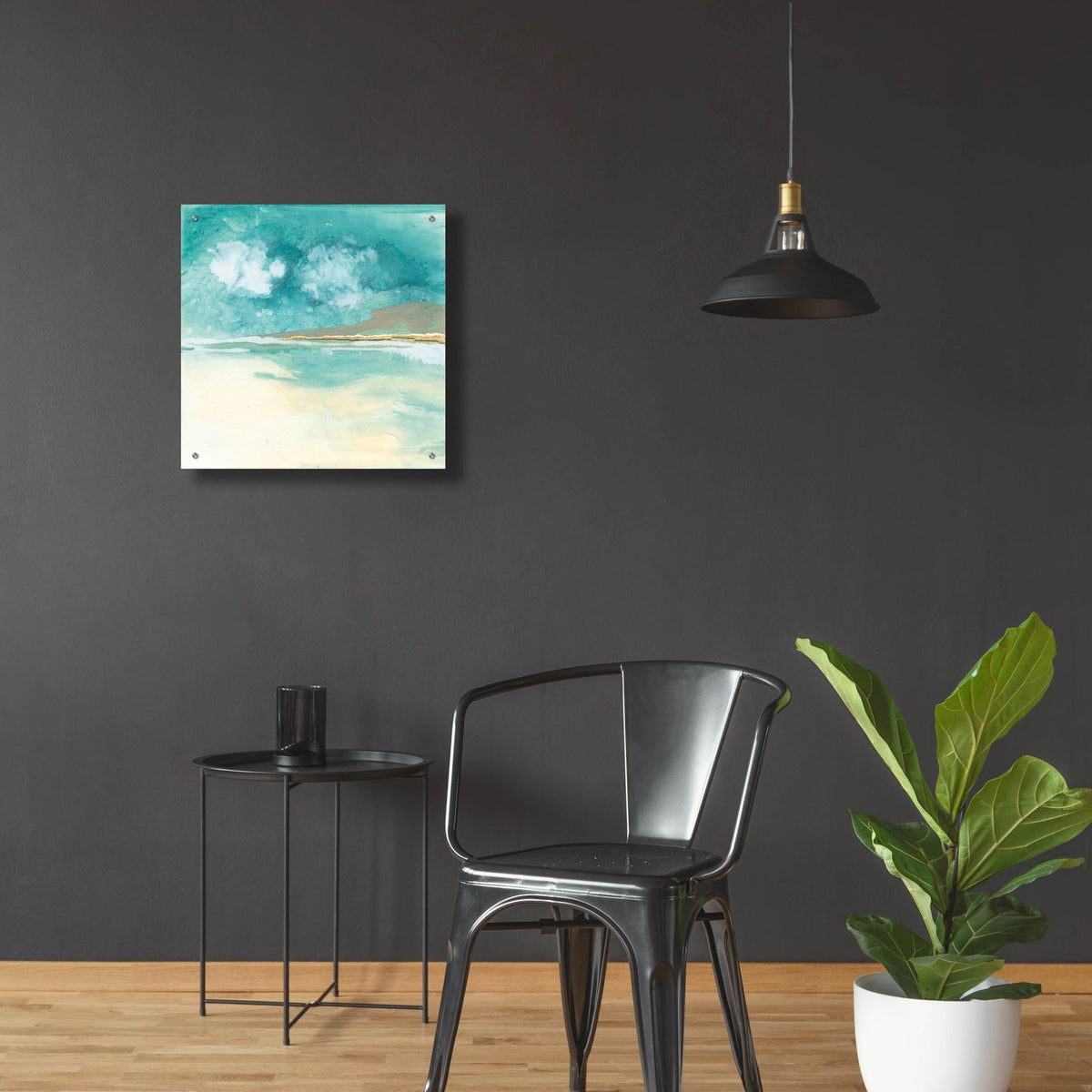 Cumulus Emerald 1 by Chris Paschke - 24x24 acrylic wall art in a room