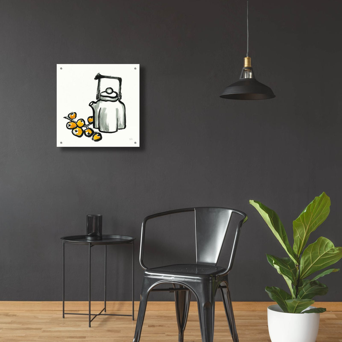 Tea And Loquats by Chris Paschke - 24x24 acrylic wall art in a room