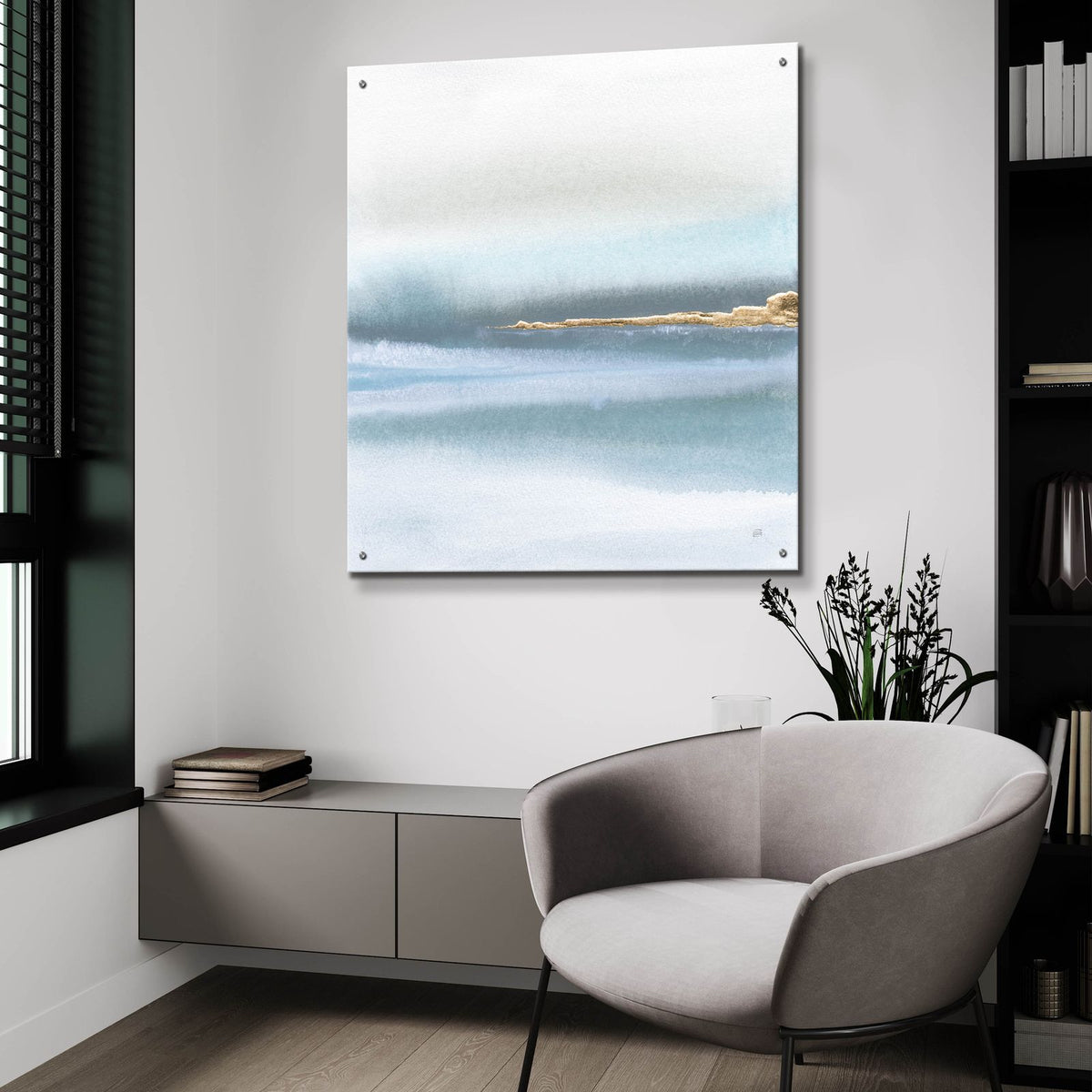 Blue Earth 1 by Chris Paschke - 36x36 acrylic wall art in a room