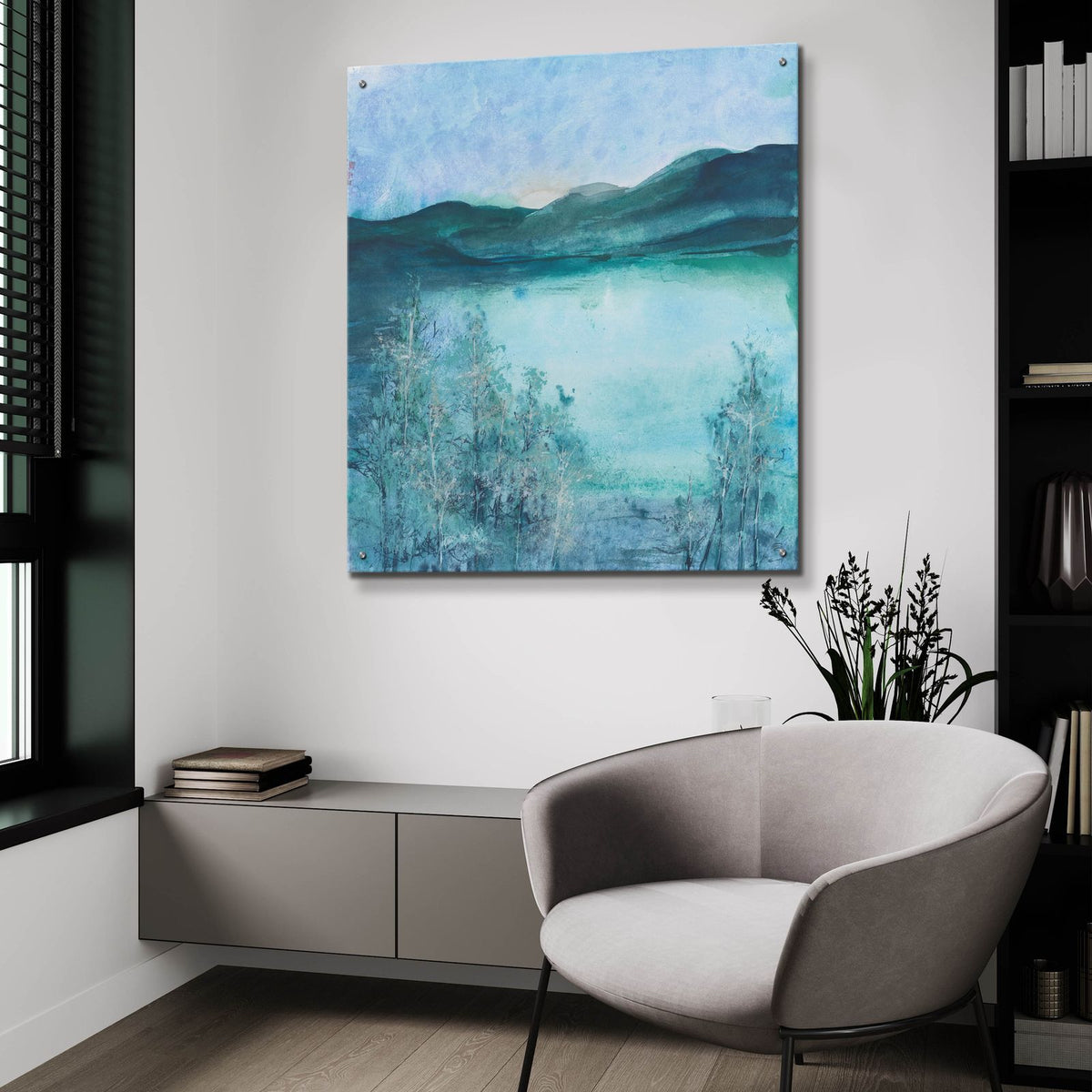 Moonrise by Chris Paschke - 36x36 acrylic wall art in a room