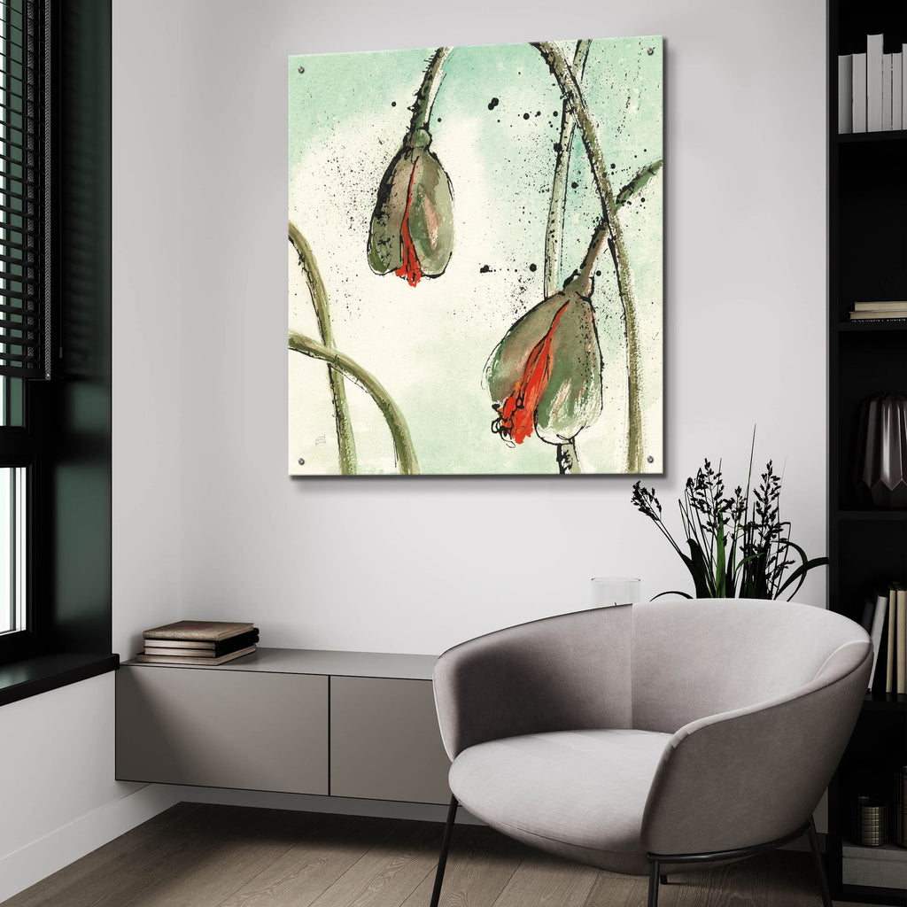 Not A California Poppy 2 by Chris Paschke - 36x36 acrylic wall art in a room