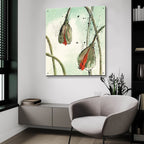 Not A California Poppy 2 by Chris Paschke - 36x36 acrylic wall art in a room