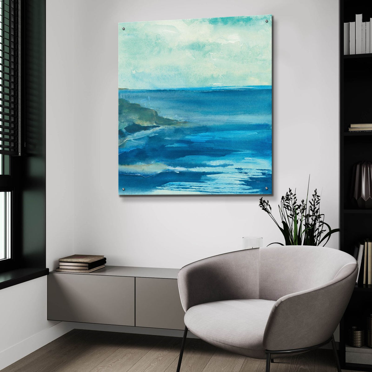 Inlet by Chris Paschke - 36x36 acrylic wall art in a room