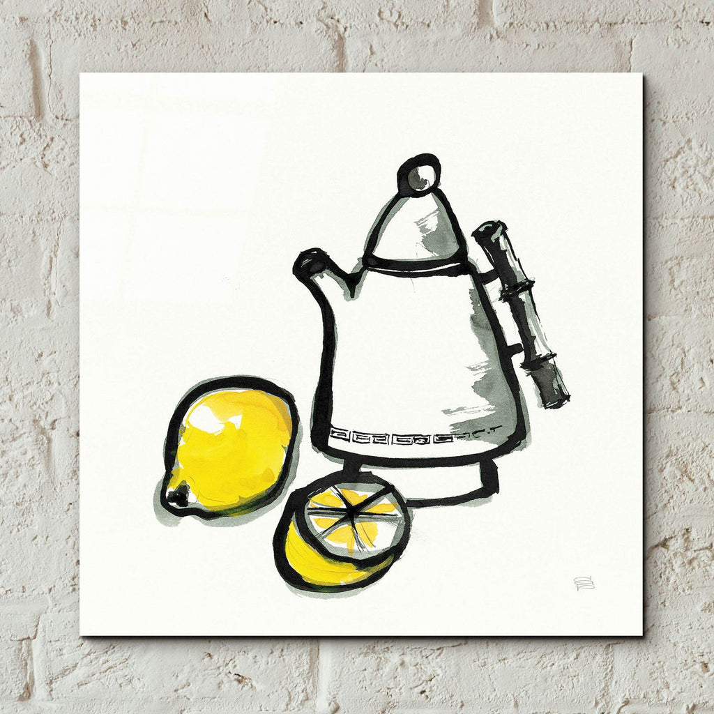 Tea And Lemons by Chris Paschke - 12x12 acrylic wall art in a room