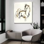 Golden Horse V3 by Chris Paschke - 36x36 acrylic wall art in a room