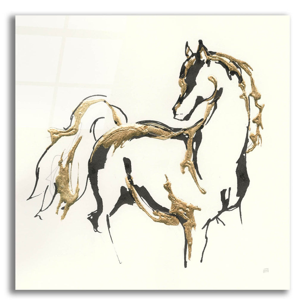 Golden Horse V3 by Chris Paschke acrylic glass wall art