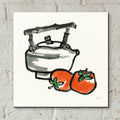Tea And Persimmons by Chris Paschke - 12x12 acrylic wall art in a room