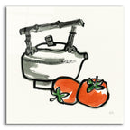 Tea And Persimmons by Chris Paschke acrylic glass wall art