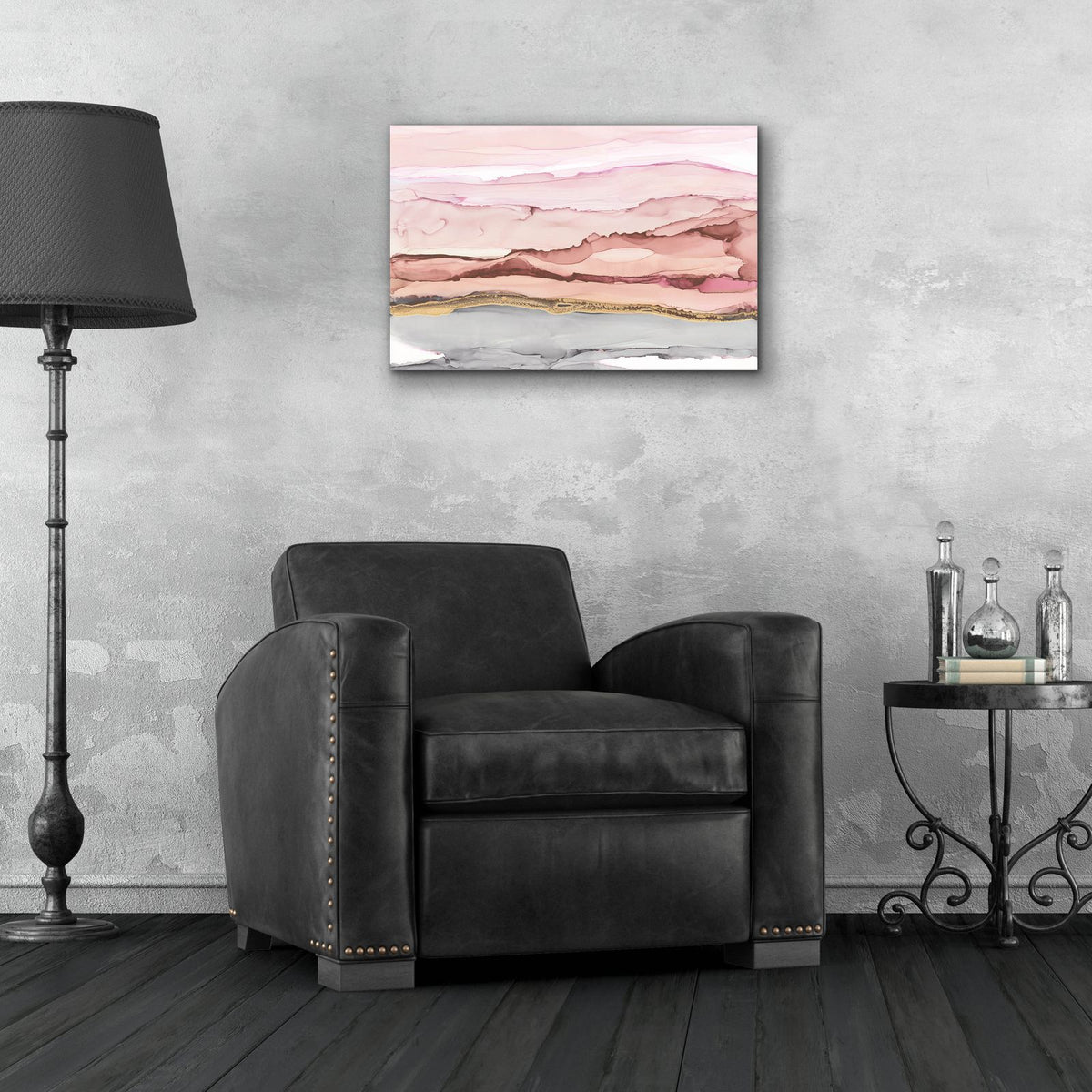 The Vineyard 1 Blush by Chris Paschke - 24x16 acrylic wall art in a room