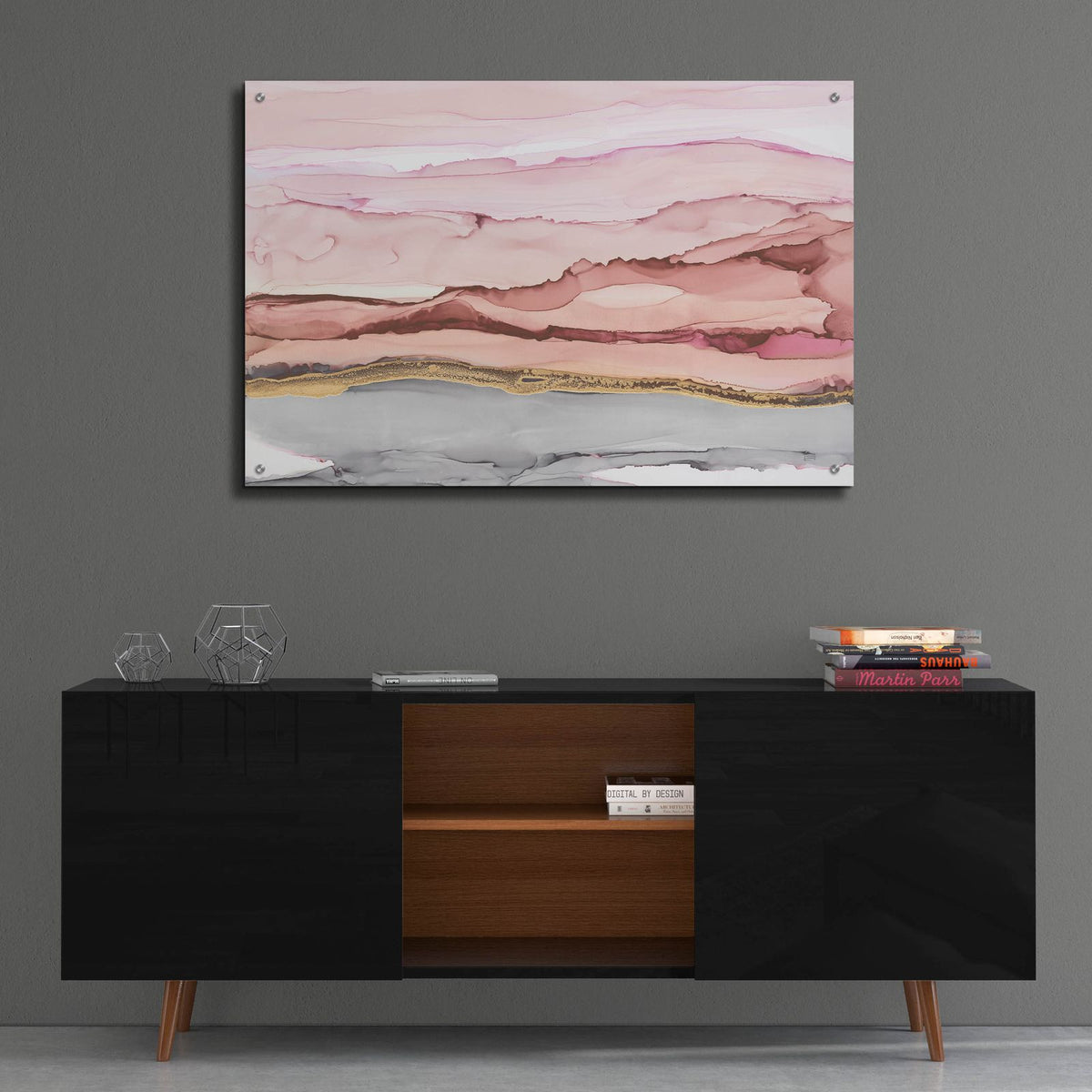 The Vineyard 1 Blush by Chris Paschke - 36x24 acrylic wall art in a room