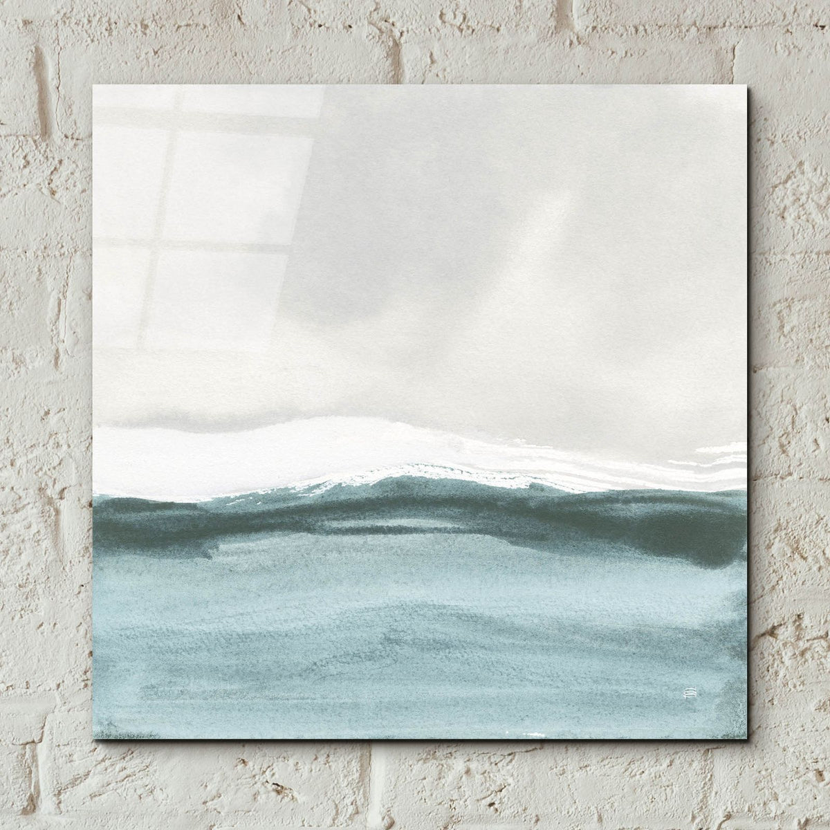 Tranquil Silver Sea 2 by Chris Paschke - 12x12 acrylic wall art in a room