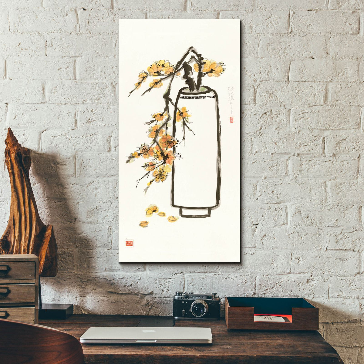 Honey Blossom by Chris Paschke - 12x24 acrylic wall art in a room