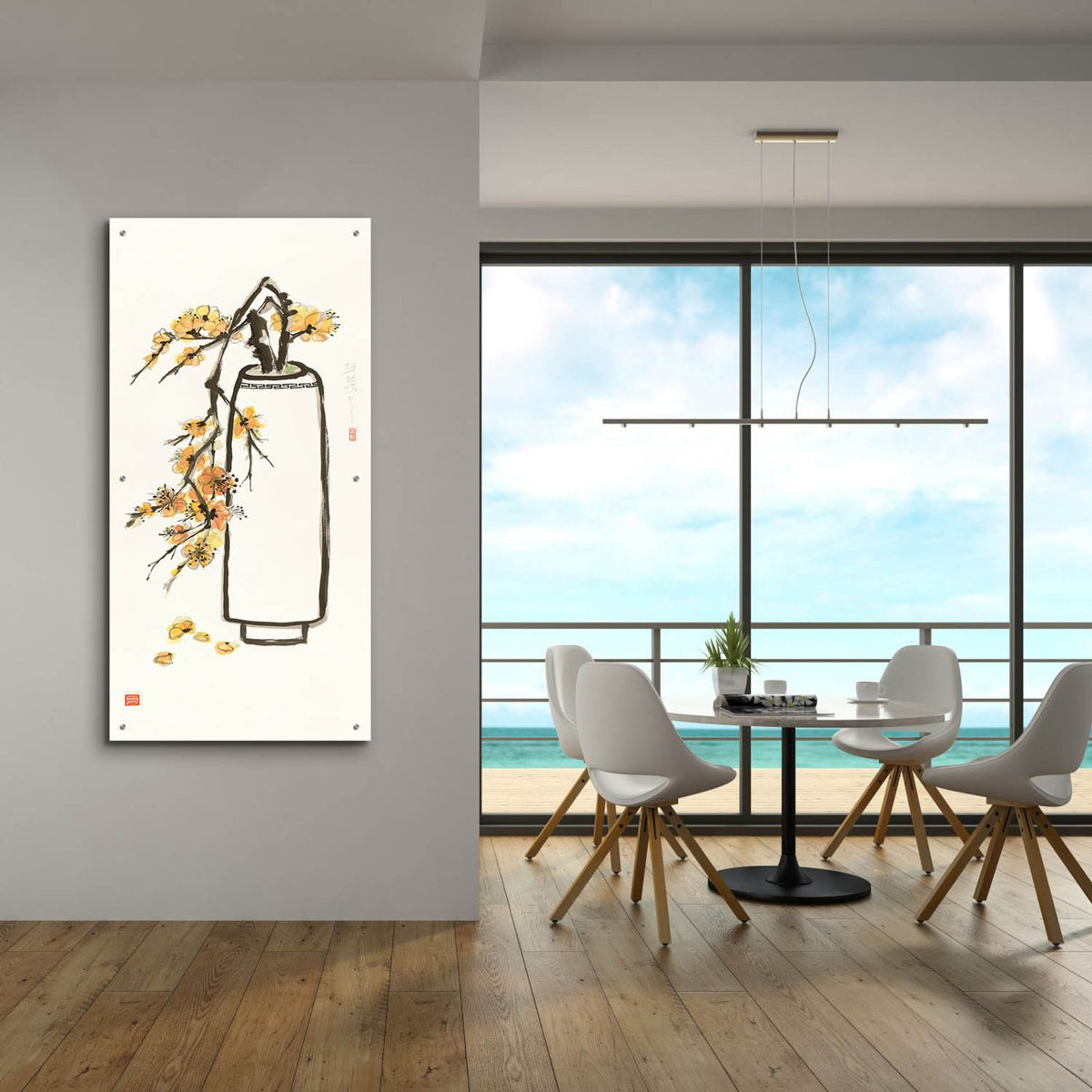 Honey Blossom by Chris Paschke - 24x48 acrylic wall art in a room