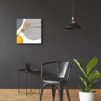 Golden Orbs 1 by Chris Paschke - 24x24 acrylic wall art in a room
