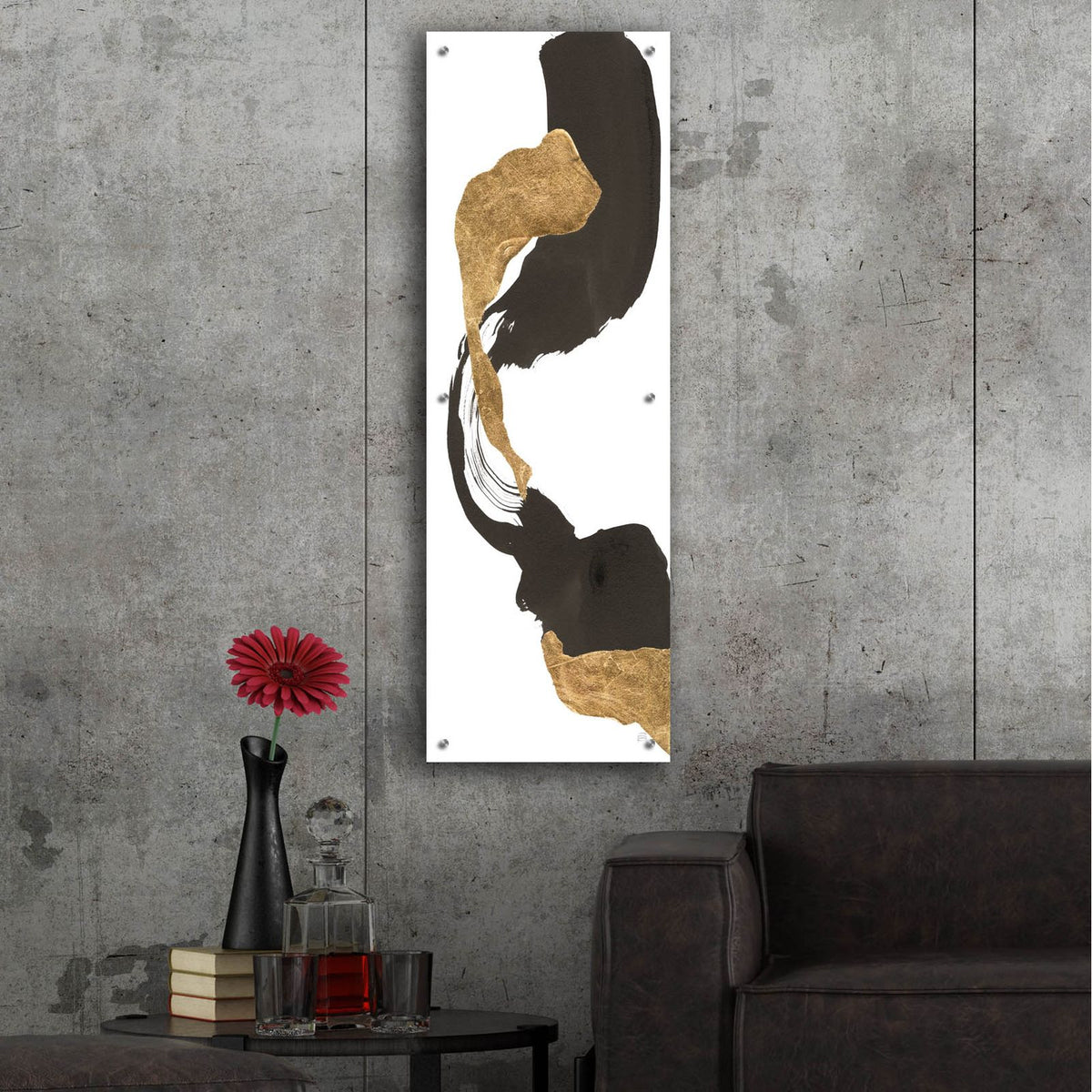 Bold Gold Tall 1 by Chris Paschke - 16x48 acrylic wall art in a room
