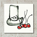 Tea And Cherries by Chris Paschke - 12x12 acrylic wall art in a room