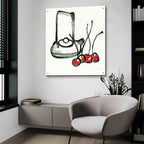 Tea And Cherries by Chris Paschke - 36x36 acrylic wall art in a room