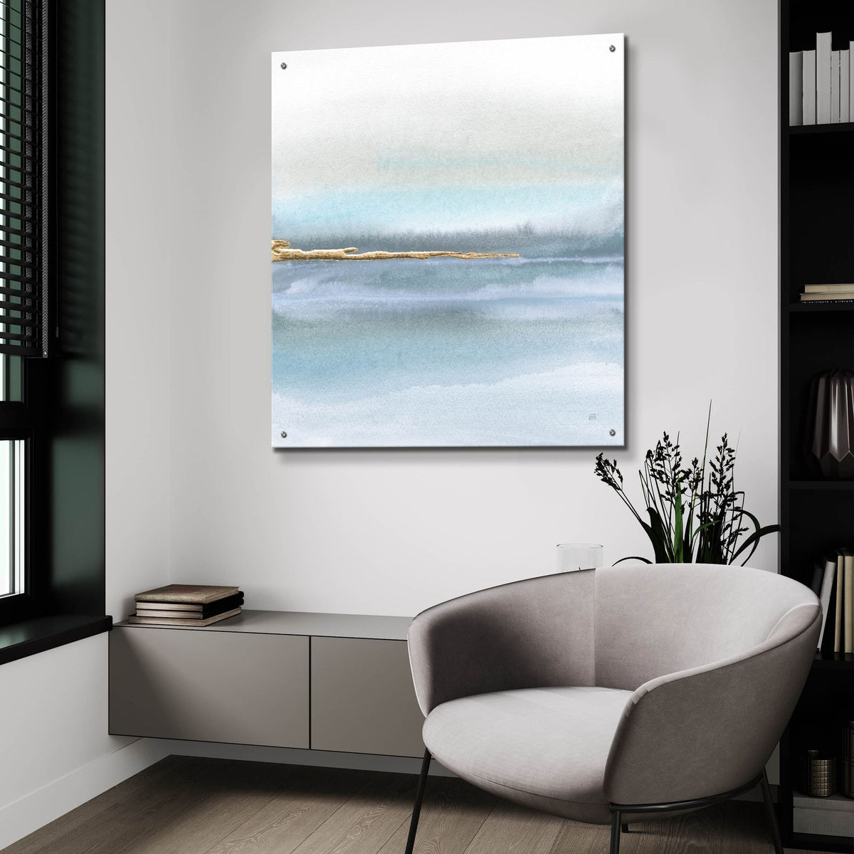 Blue Earth 2 by Chris Paschke - 36x36 acrylic wall art in a room
