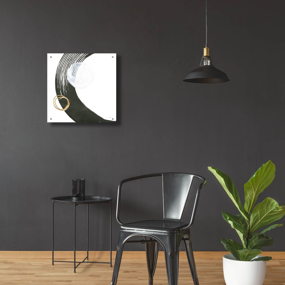 Many Moons 1 by Chris Paschke - 24x24 acrylic wall art in a room
