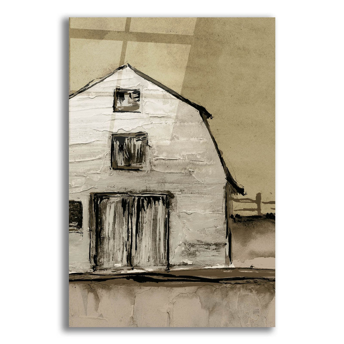 Brown Barn 3 by Chris Paschke acrylic glass wall art