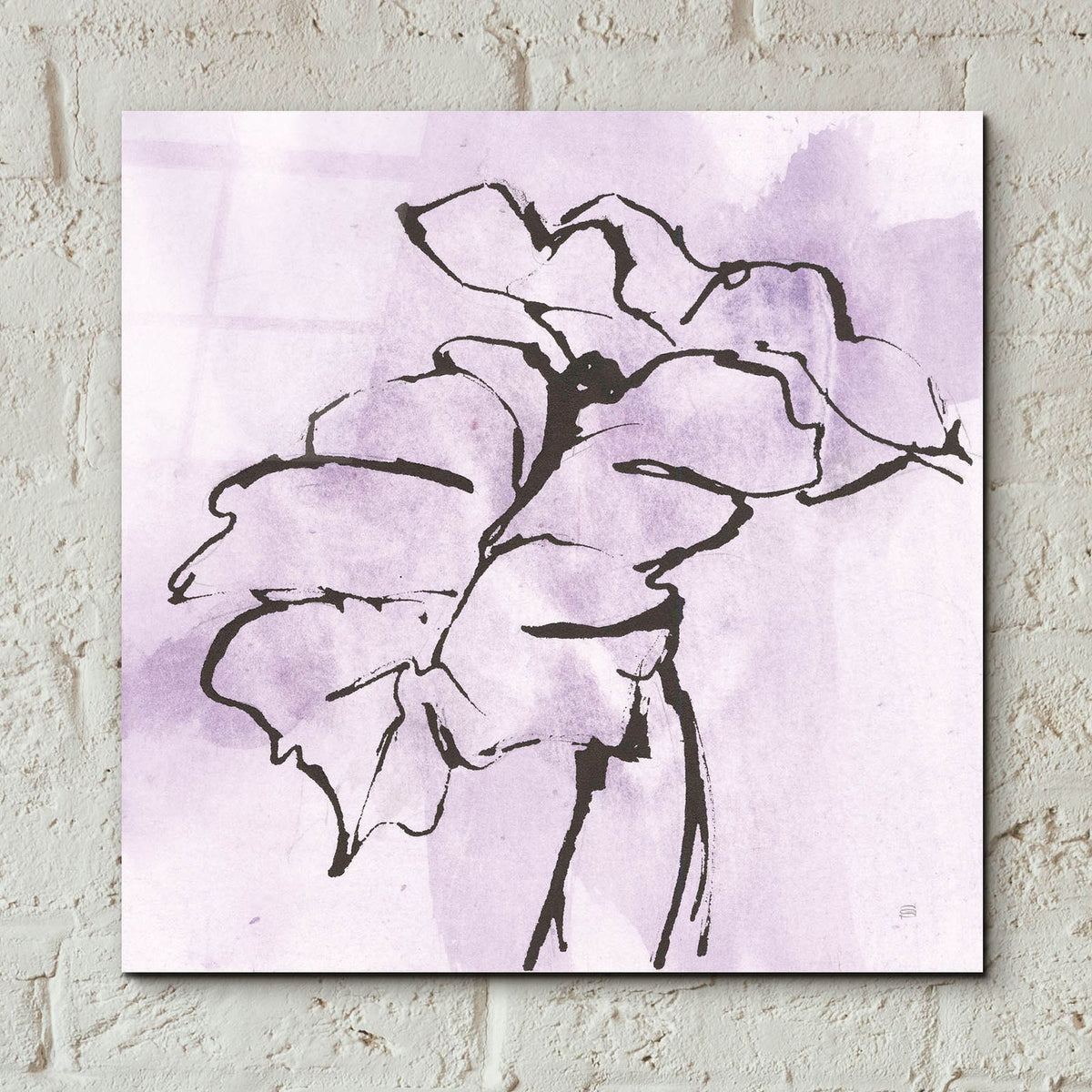 Midnight Plum Leaf 2 by Chris Paschke - 12x12 acrylic wall art in a room