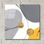 Golden Orbs 4 by Chris Paschke - 12x12 acrylic wall art in a room